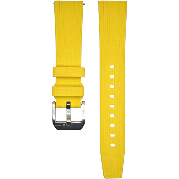 Ichnos Watches - cinturino giallo in gomma per la collezione Capotesta